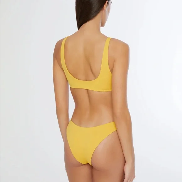 Onia Yellow Scoop Bikini Set – Chiara Bottom & Scoop Top - Picture 4 of 5